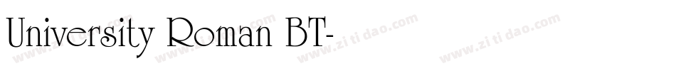 University Roman BT字体转换
